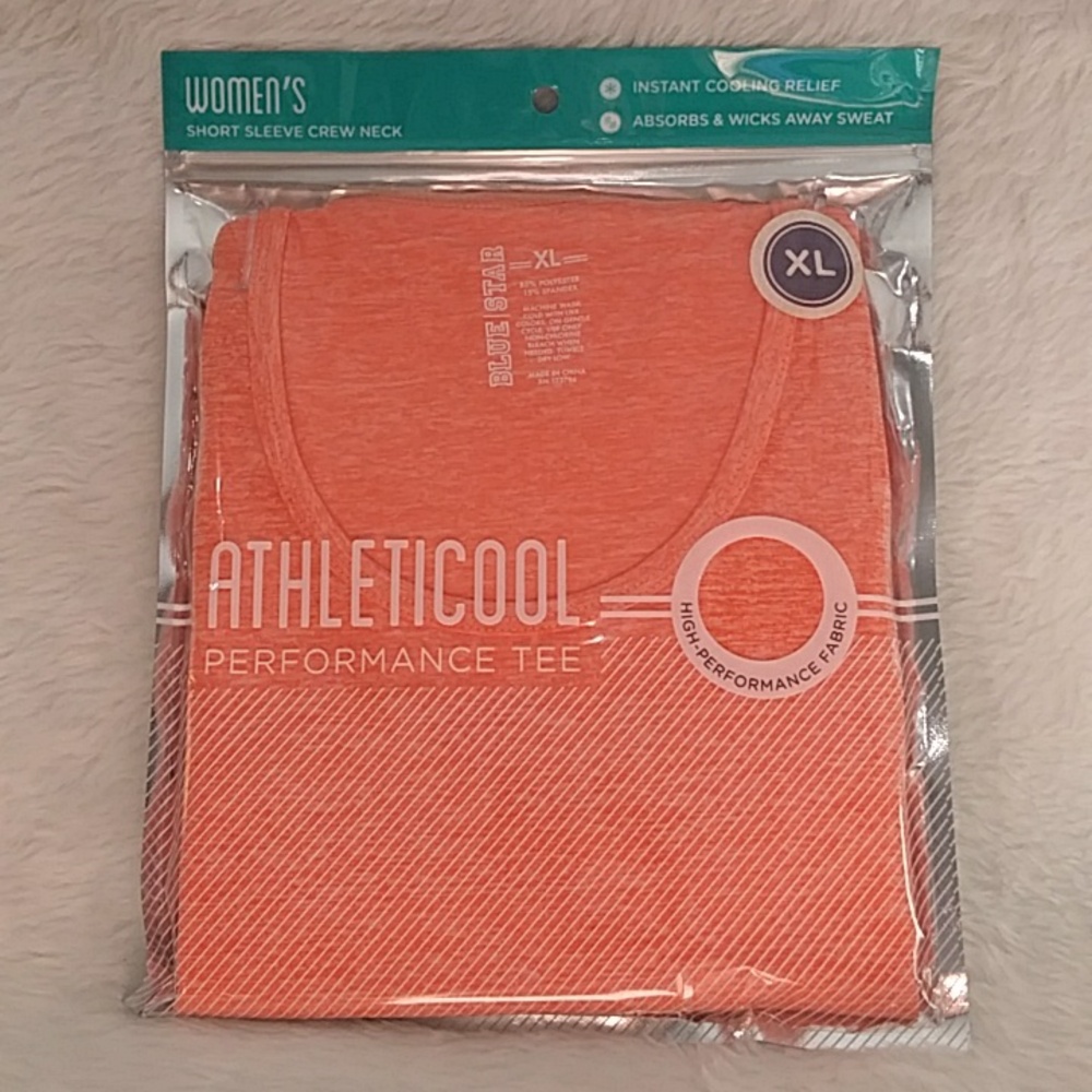 XL Athleticool Women's Short Sleeve Tee - Peach